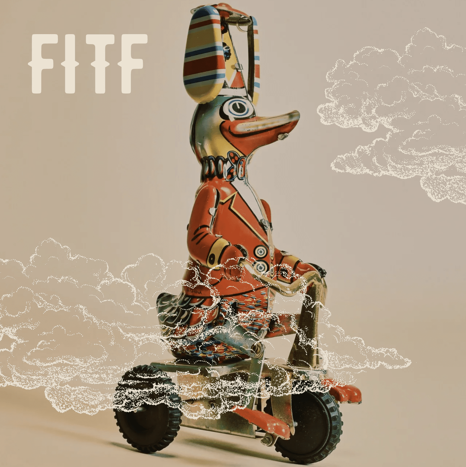 Found in the Fog vintage tin toy artwork
